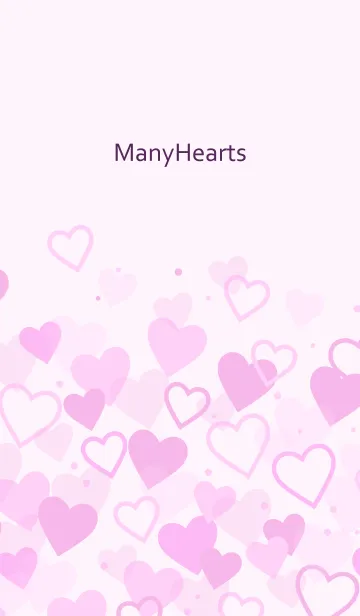 [LINE着せ替え] Many Hearts-PURPLE 13の画像1