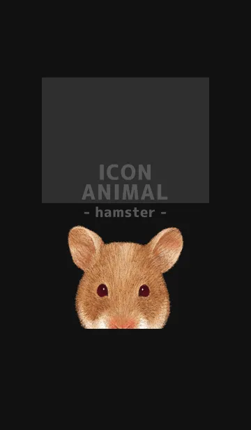 [LINE着せ替え] ICON ANIMAL - ゴルハム - BLACK/05の画像1