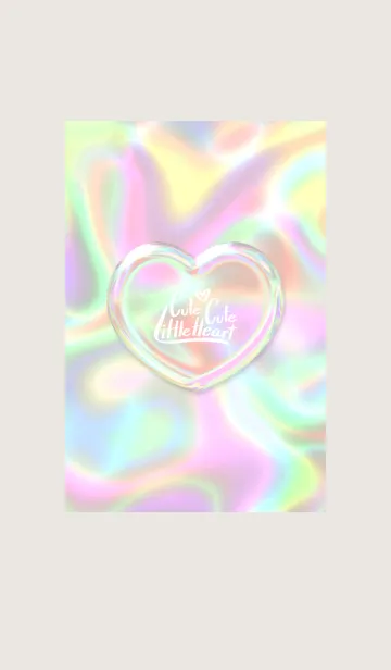 [LINE着せ替え] Cute Cute Little Heart Hologram 8の画像1