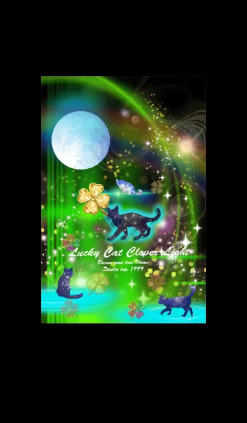 [LINE着せ替え] 運気を上げる猫と月2の画像1