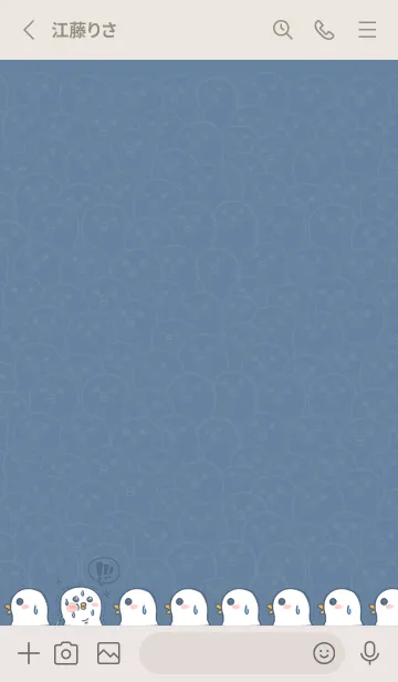 [LINE着せ替え] Pressed Duck - Indigo Blue (Be01)の画像2