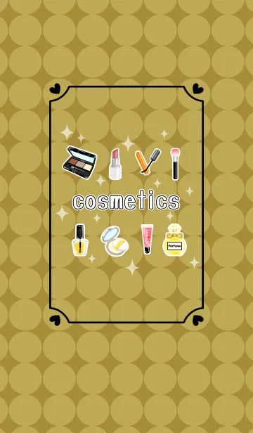 [LINE着せ替え] Cosmetics theme☆dusty yellow（修正版）の画像1