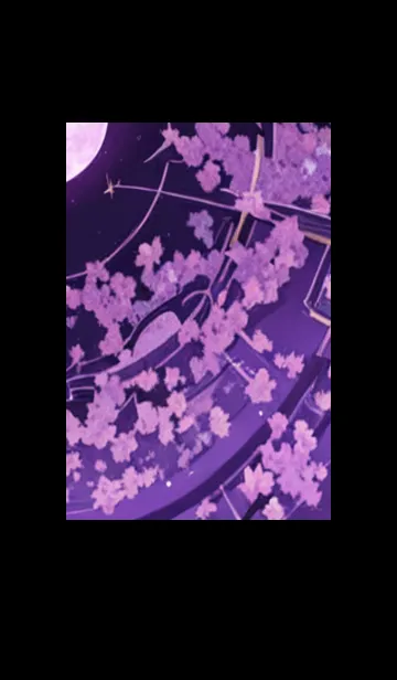 [LINE着せ替え] 月光夜桜#CW018。の画像1