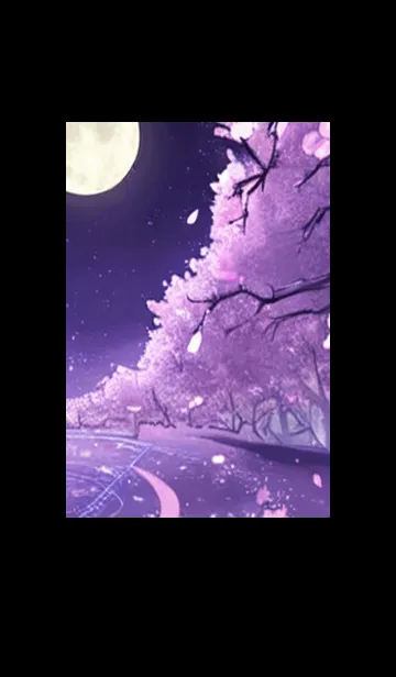 [LINE着せ替え] 月光夜桜#CW016。の画像1