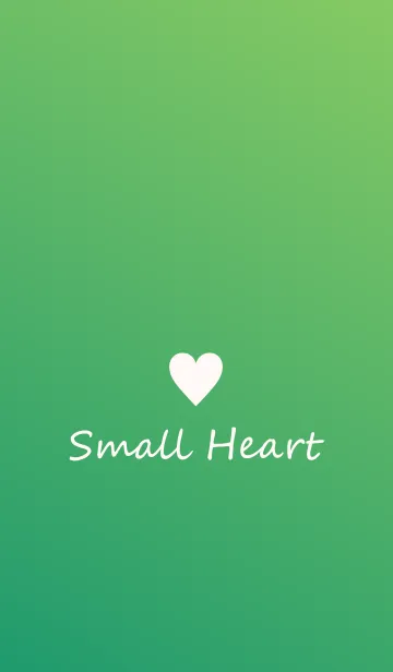 [LINE着せ替え] Small Heart *Green Gradation 7*の画像1