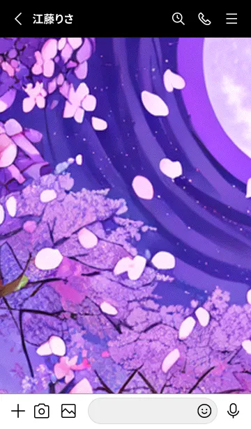 [LINE着せ替え] 月光夜桜#CW012。の画像2