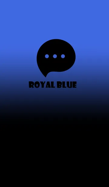 [LINE着せ替え] Black & Royal Blue Theme V3 (JP)の画像1