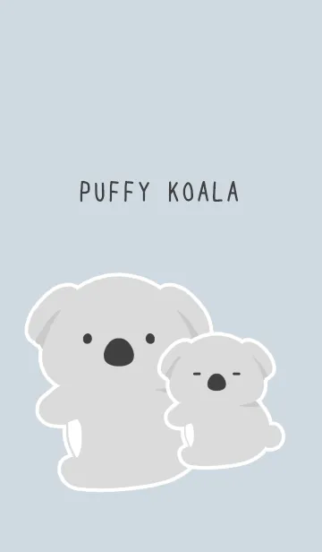 [LINE着せ替え] おんぶコアラの着せかえ/ブルーベージュの画像1