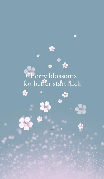 [LINE着せ替え] ベージュと青 : 春の運気UP 桜の画像1