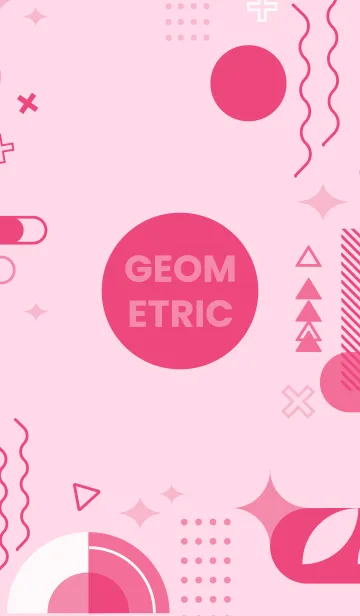 [LINE着せ替え] Abstract Geometric Pastel Pink 4の画像1