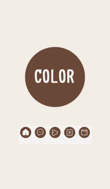 [LINE着せ替え] brown color A22の画像1