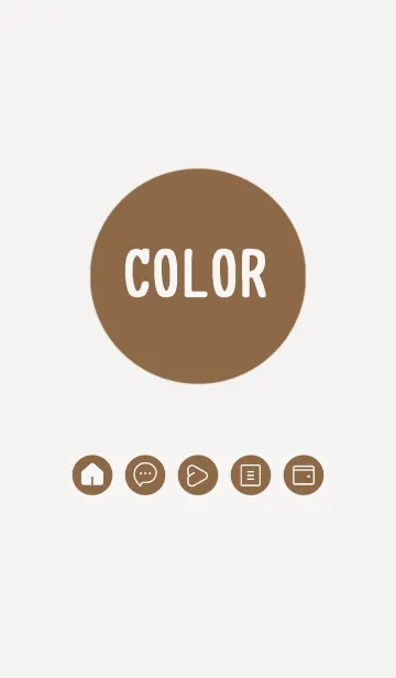 [LINE着せ替え] brown color A23の画像1