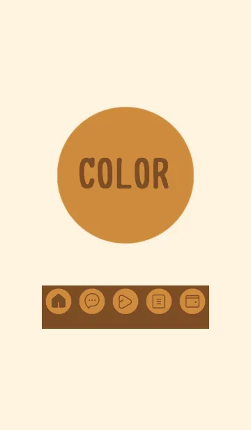 [LINE着せ替え] brown color A24の画像1