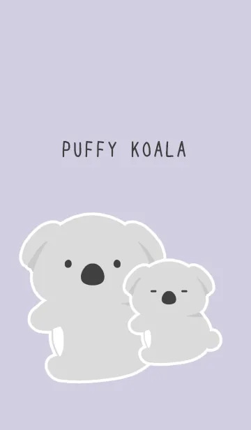 [LINE着せ替え] おんぶコアラの着せかえ/くすみパープルの画像1