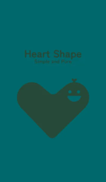 [LINE着せ替え] ハート型の着せかえ ティールグリーンの画像1