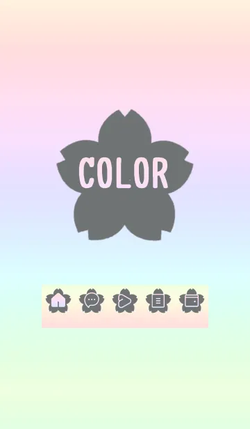 [LINE着せ替え] bw color rainbow E01の画像1