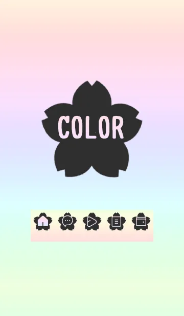 [LINE着せ替え] bw color rainbow E03の画像1