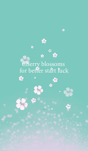 [LINE着せ替え] ミントグリーン : 春の運気UP 桜の画像1