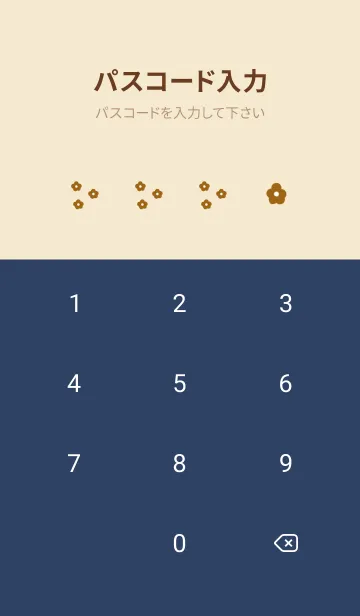 [LINE着せ替え] ネイビー。お花柄。の画像4