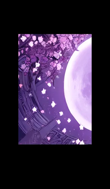 [LINE着せ替え] 月光夜桜#CX128。の画像1