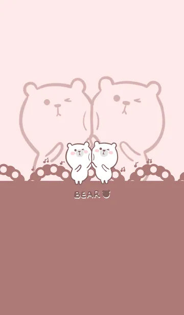 [LINE着せ替え] Dancing Bear-Red Bean (Re3)の画像1
