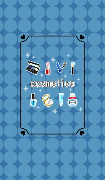 [LINE着せ替え] Cosmetics theme☆dusty blue（修正版）の画像1