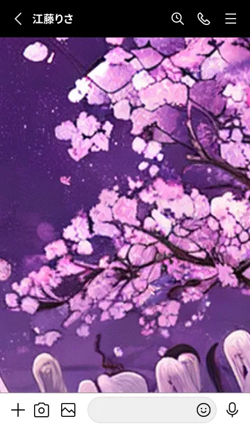 [LINE着せ替え] 月光夜桜#CX117。の画像2