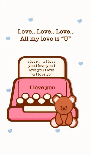 [LINE着せ替え] Cute love letter theme 3の画像1