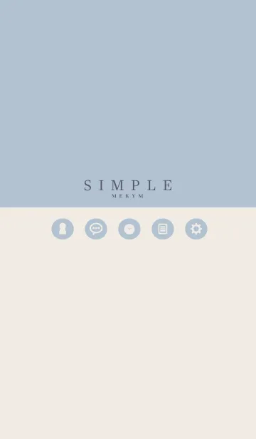 [LINE着せ替え] SIMPLE ICON BLUE - MEKYMの画像1