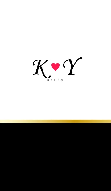 LOVE-INITIAL K&Y イニシャル 9のLINE着せ替え