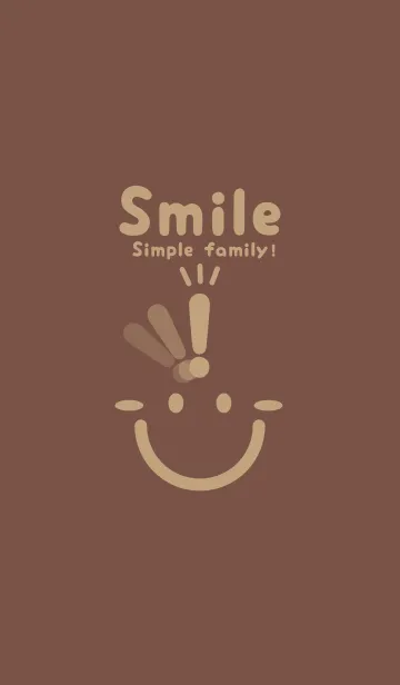 [LINE着せ替え] スマイル＆ヒラメキ コーヒーブラウンの画像1