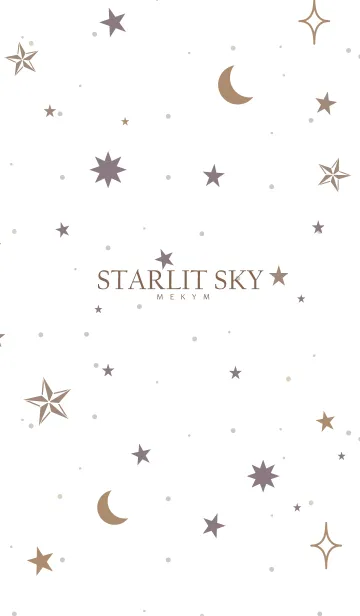 [LINE着せ替え] SIMPLE STARLIT SKY WHITE.MEKYM 7の画像1