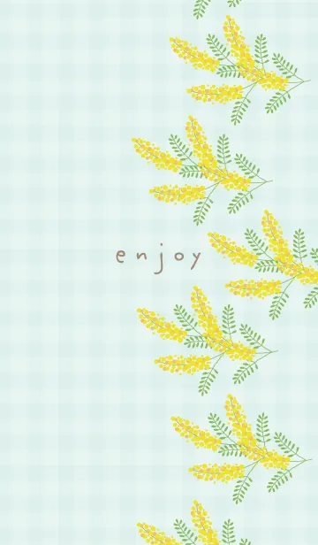 [LINE着せ替え] ミモザ 縦17の画像1