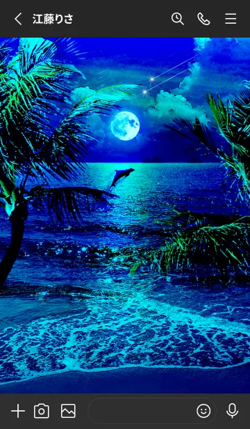 [LINE着せ替え] Moon and Dolphin#の画像2
