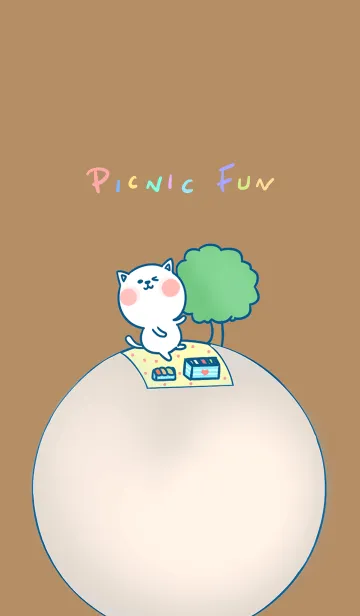 [LINE着せ替え] Picnic Fun J-Orange (Br2)の画像1