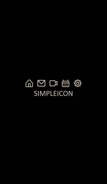 [LINE着せ替え] SIMPLE ICON -BLACK- 18の画像1