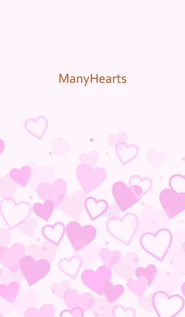 [LINE着せ替え] Many Hearts-PURPLE 14の画像1