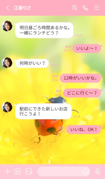 [LINE着せ替え] Ladybird Symbol of good luck #1-2の画像3
