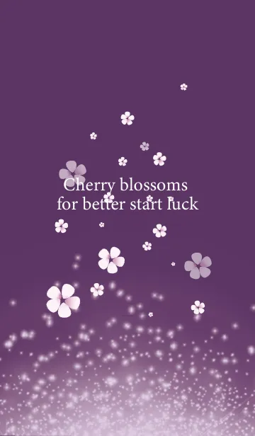 [LINE着せ替え] 紫 : 春の運気UP 桜の画像1