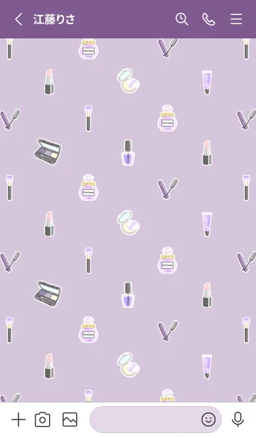 [LINE着せ替え] Cosmetics theme☆dusty purpleの画像2