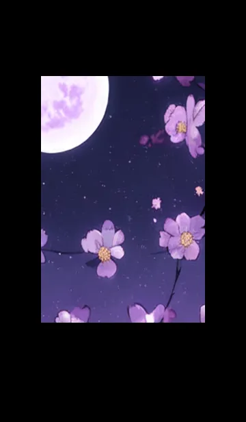 [LINE着せ替え] 月光夜桜#CY414。の画像1