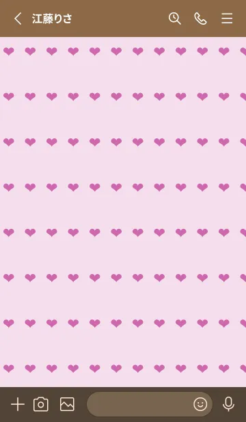 [LINE着せ替え] ハート柄ノート/ローズピンクの画像2