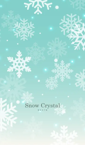 [LINE着せ替え] Snow Crystal-EMERALD GREEN MEKYM 2の画像1