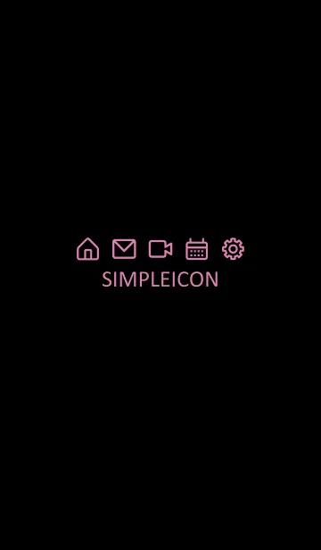 [LINE着せ替え] SIMPLE ICON -BLACK- 19の画像1