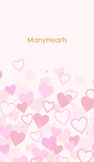 [LINE着せ替え] Many Hearts-PINK 13の画像1