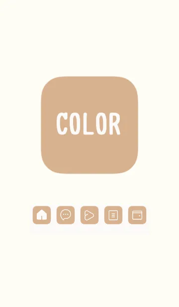 [LINE着せ替え] beige color B22の画像1