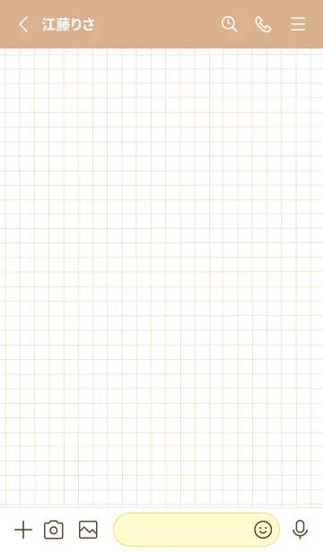[LINE着せ替え] 方眼紙の着せかえ/ライトブラウンの画像2