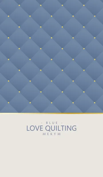 [LINE着せ替え] LOVE QUILTING DUSKY BLUE 31の画像1
