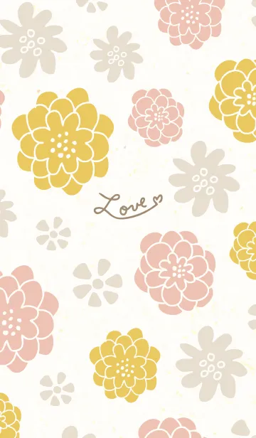 [LINE着せ替え] カラフルとベージュの花14の画像1