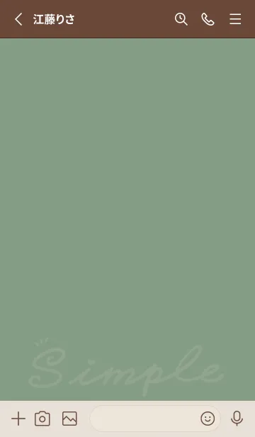 [LINE着せ替え] Simple Color J-gray green (Br2)の画像2